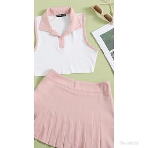 Two piece tennis skirt set